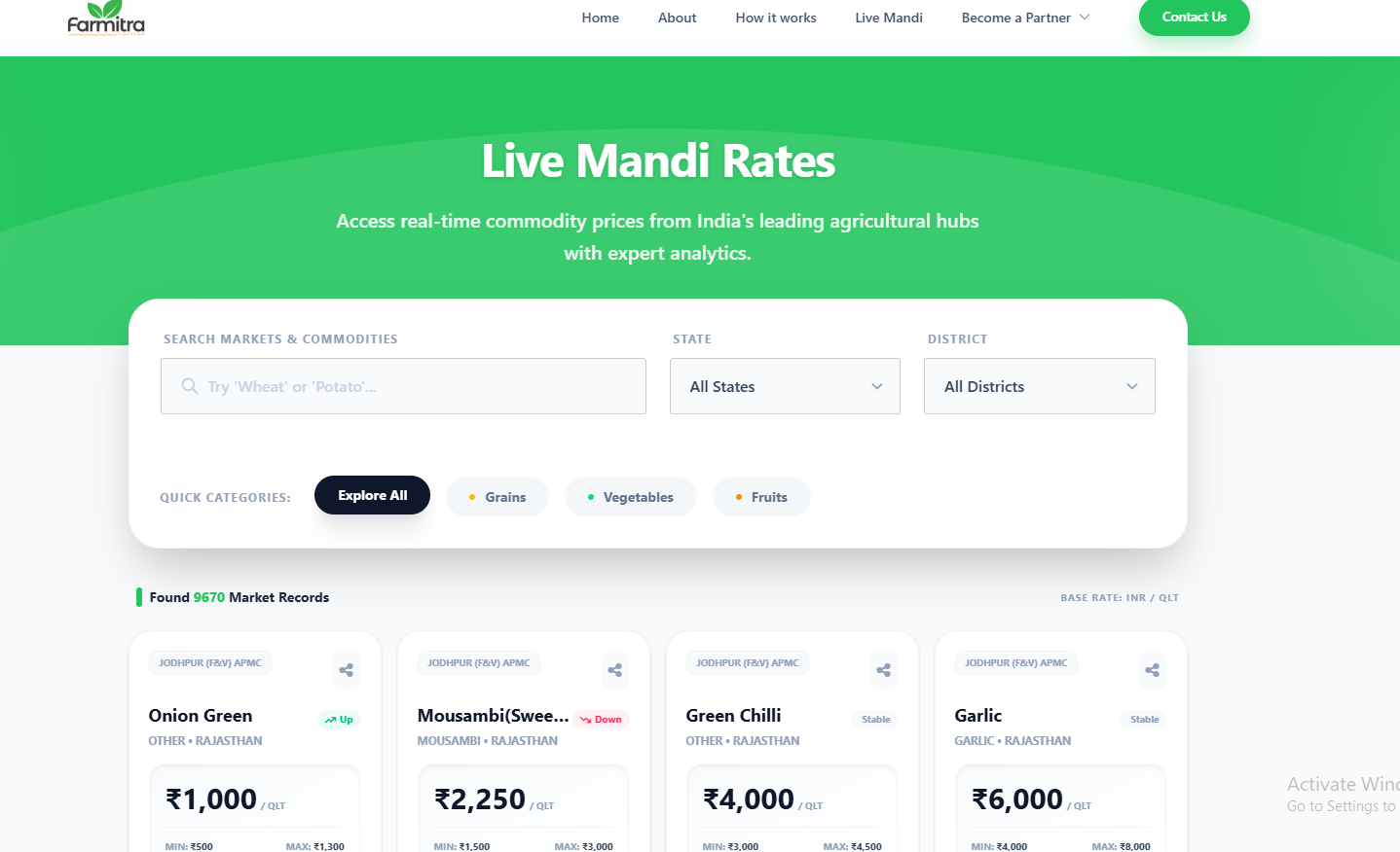 Live Mandi Rates